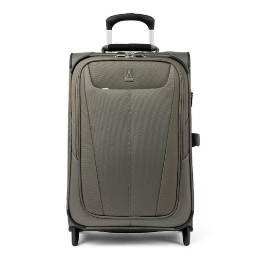 5 Softside Expandable Upright 2 Wheel Carryon Luggage, Lightweight, 22Inch Slate Green