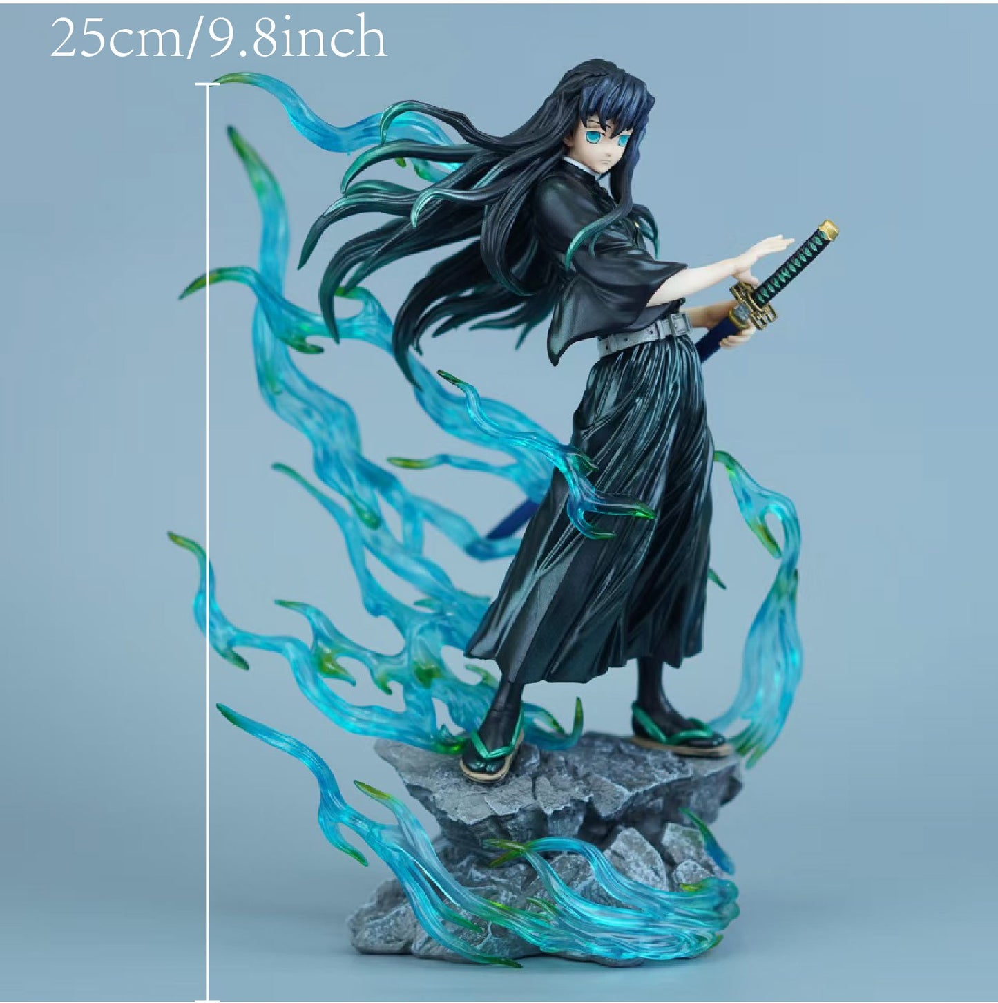 25cm 9.8 polegadas Anime Tokitou Muichirou Action Figures Estátua Pvc Enfeite De Mesa Coleção Estátua Modelo Decoração Quarto Brinquedos De Mesa