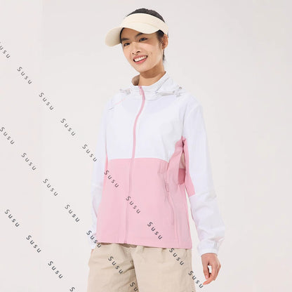 2025 new [new product upgraded skin clothing] high elastic sunscreen clothing men's and women's color contrast machine bag ice s