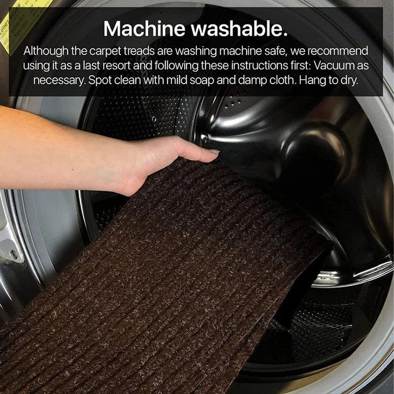 1pc 80cm/31.49inch Soft Suede Treads Anti-Slip Indoor Stair Runner Carpet Stair Rug Mat ,Electrostatic adsorption is healthier