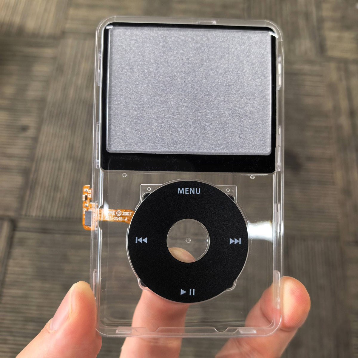Clear Faceplate Transparent Front Housing Case with Clickwheel Flex Button Kit For iPod Classic 6th 7th Gen 80GB 120GB 160GB