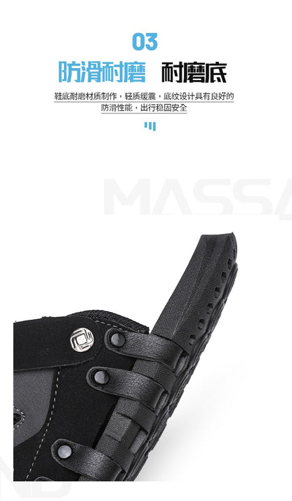 Men plus size Baotou casual sandals summer soft-sole non-slip outdoor beach shoes fashion youth outdoor dual-use sports slippers