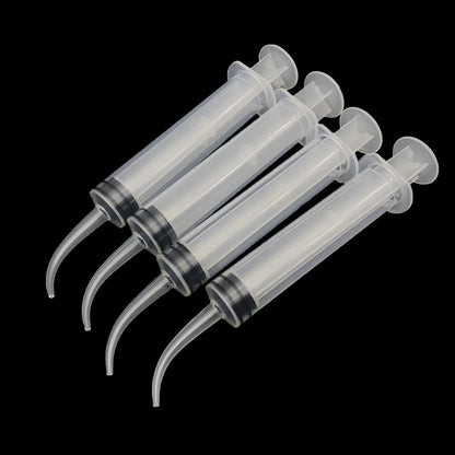 50 Seringas Descartáveis de Irrigação Dental com Ponta Curva 12ml para Uso Odontológico Material Odontológico Diâmetro da Ponta 1.9mm