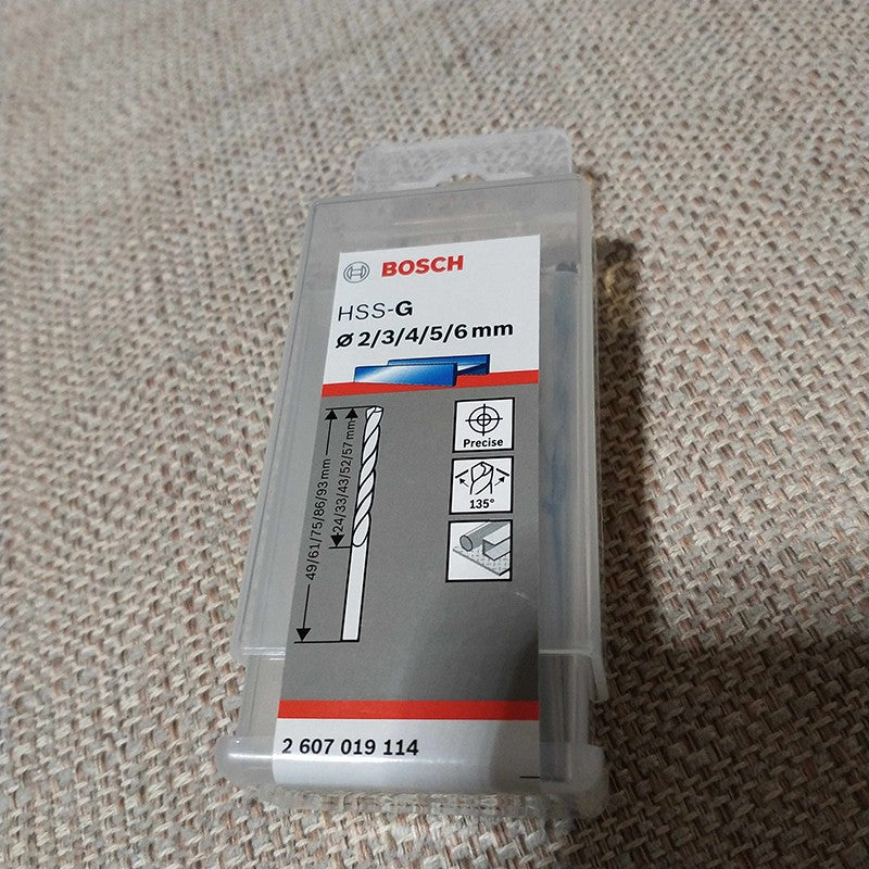 BOSCH 2607019114 Brocas Helicoidais HSS 5PCS 2/3/4/5/6mm Acessórios para Ferramentas Elétricas com Força de Expansão Multifuncional de 900n/mm²