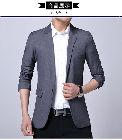 S-7XL New Business Dinner Gentleman Slim Gentleman Group Dress Fashion Men British Style Dress Best Man Solid Color Blazer