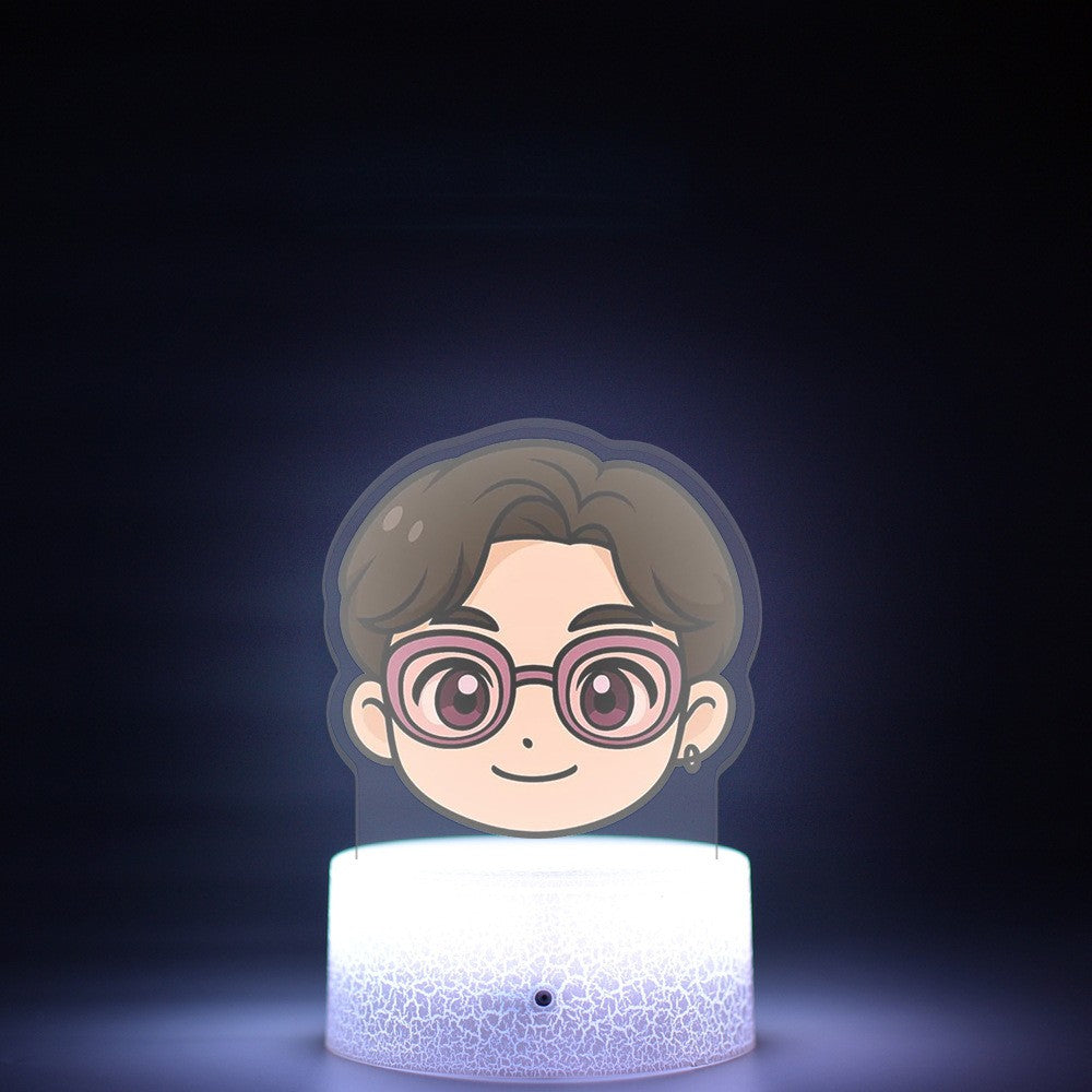 KPop K-POP Demon Hunters Kawaii Zoe Mira Rumi Saja Boys Superstar Monochrome Light Remote Control 16 Color Light Night Light