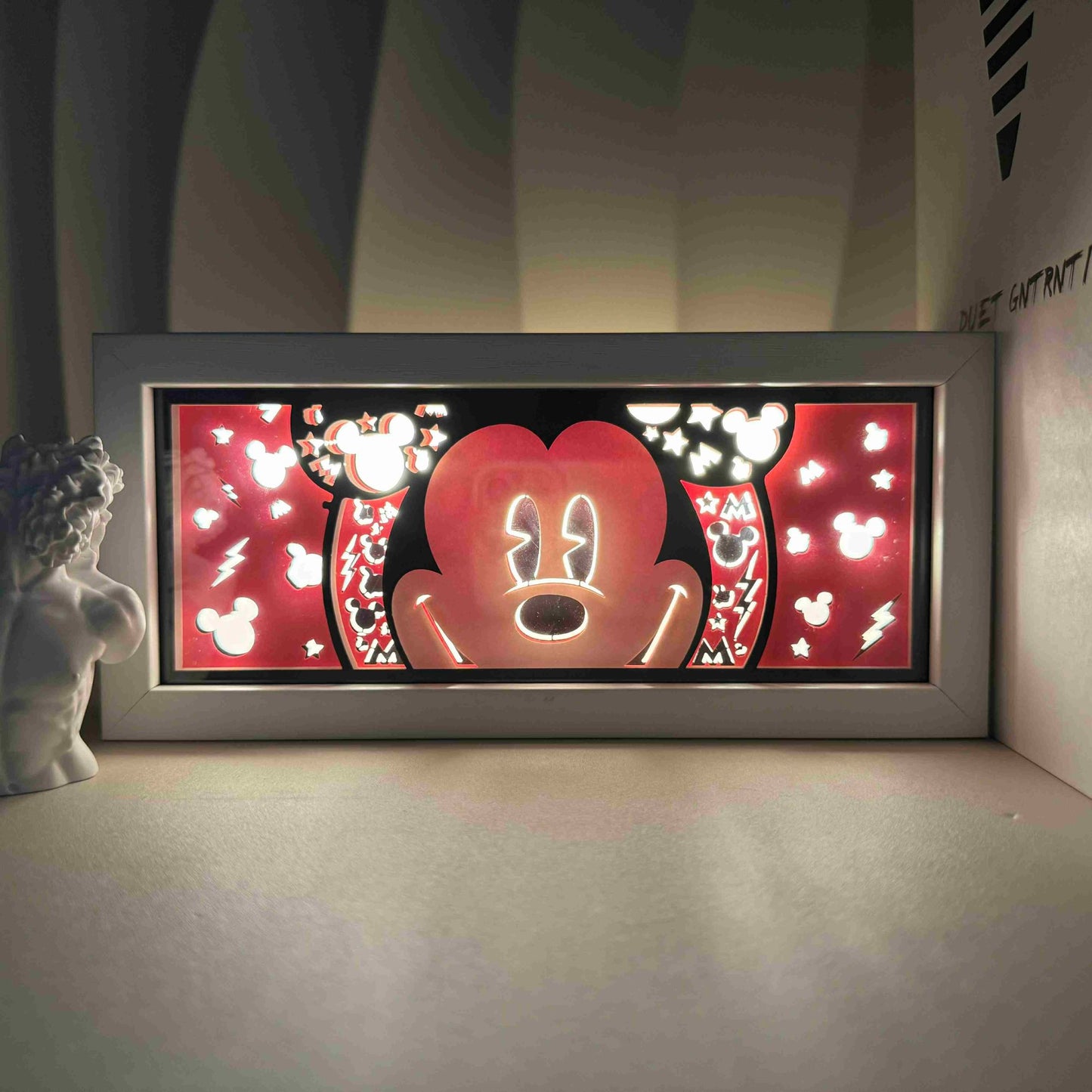 Anime Cartoon series paper-cut light room bedroom night light atmosphere light remote control colorful light box