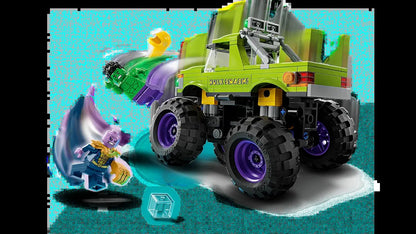 LEGO, Marvel, 76312, Batalha do veículo off-road do Hulk, Thanos, brinquedo de bloco de montar infantil, presente