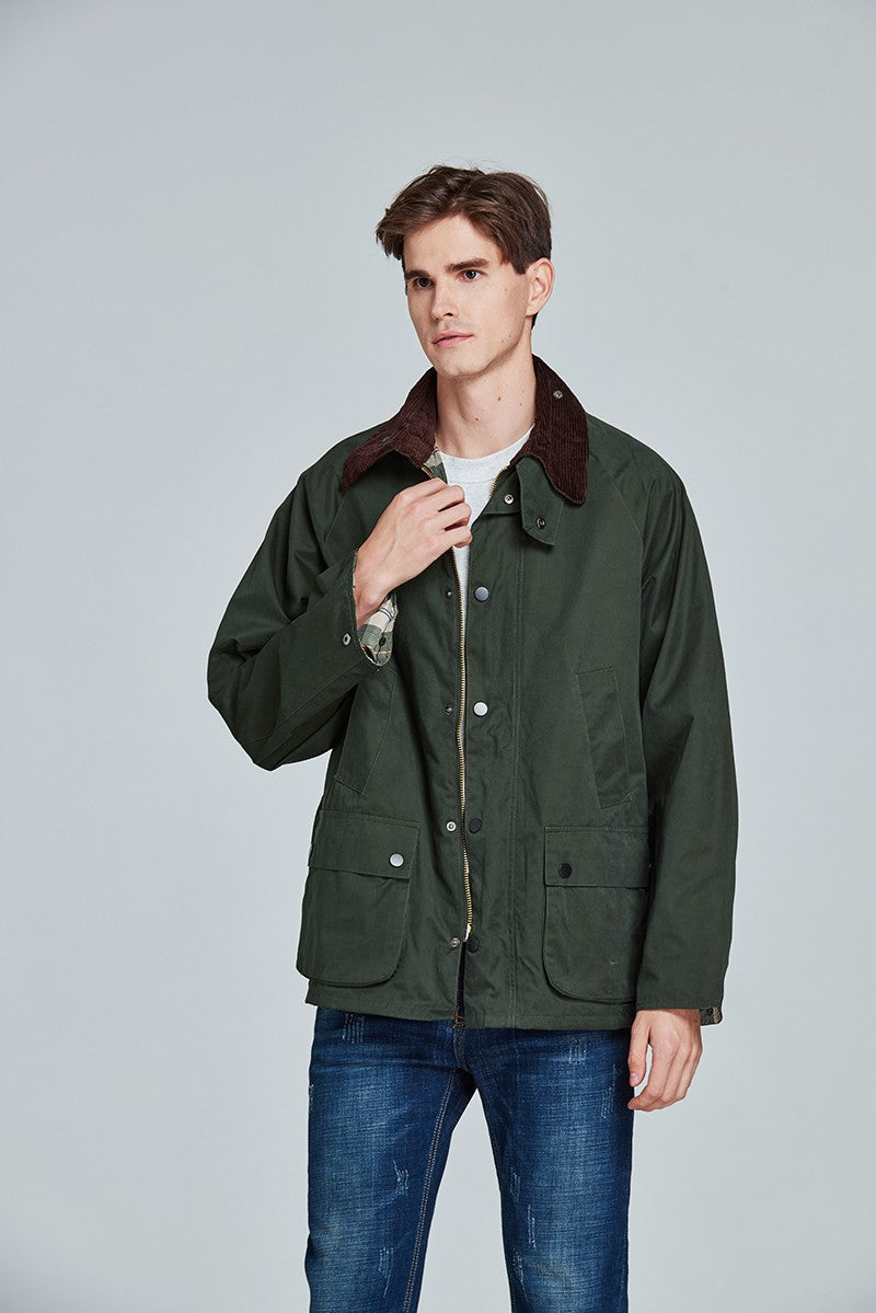 mens hunting classic olive casual waterproof rain clothing beadnell winter ashby bedale un-wax coat parka women beaufort jacket