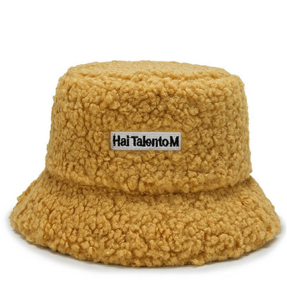 Winter Warm Fleece Bucket Hat for Men Women Cold Resistant Fashion Fisherman Cap Trendy Sunshade