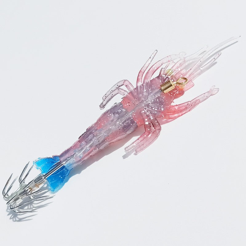 1 unidade 10g 11cm Camarão Macio Isca de Pesca Luminosa Polvo Lula Choco Isca Artificial pesca Apetrechos de Pesca
