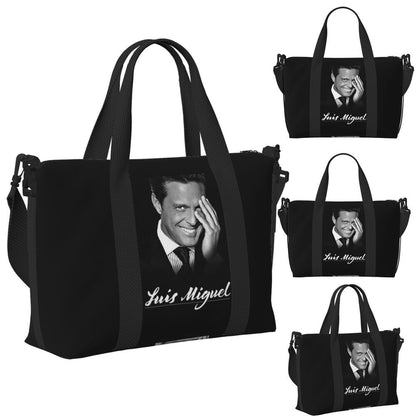 El Sol De Mexico Luis Miguel Beach Travel Bag Large Capacity Tote Bags for Gym Sport Women Shopping Duffle Shoulder Bag