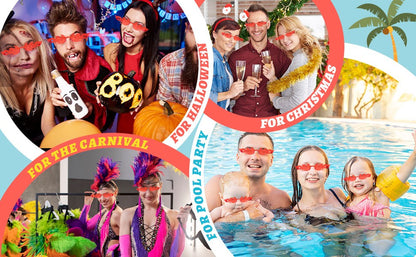 Fun Party Sunglasses Fire Flame Sunglasses Rimless Fire Sunglasses Halloween Candy Color Glasses for Christmas Favors