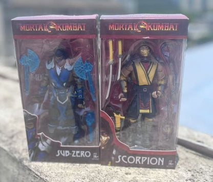 Jogo Mortal Kombat Spawn Sub Zero Scorpion Kitana Liu Kang 7" Boneco de Ação Articulado Brinquedo 17cm Colecionável Figuras de Ação do Jogo