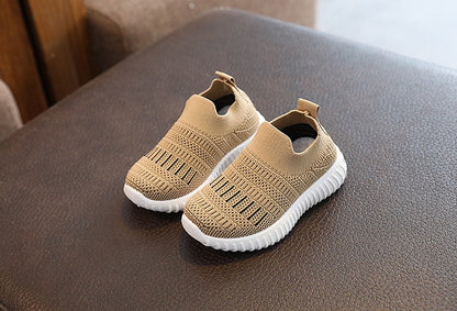 Size 20-31 Children Shoes Spring Autumn Kids Sneakers Soft Breathable Mesh Boys Slip-on Shoes Patchwork Color Girls Shoes