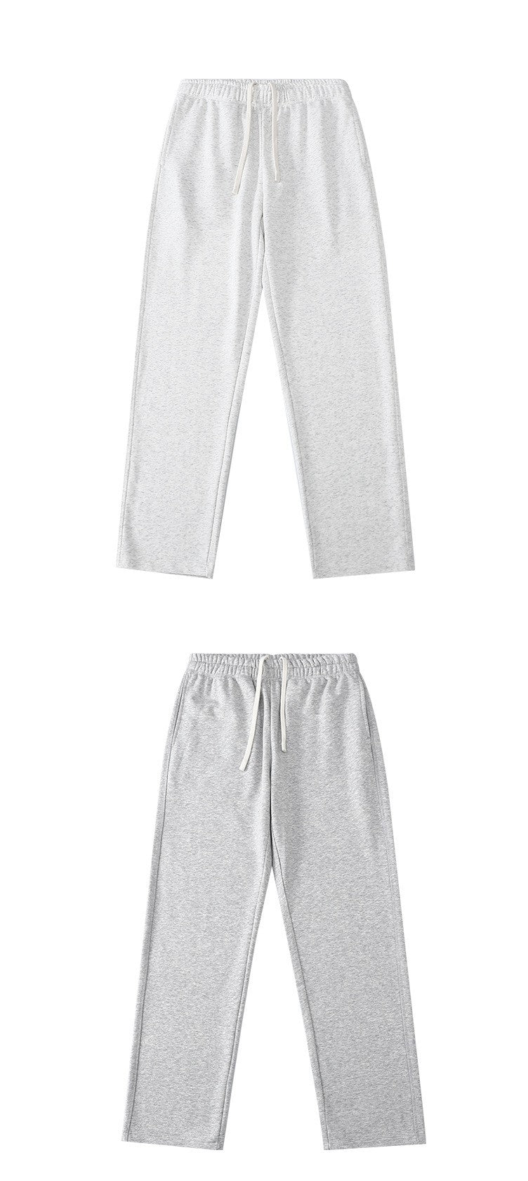Calça de moletom reta 340G de terry, confortável, versátil, macia e suave para a pele, resistente a rugas e durável