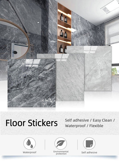 10/20pcs PVC Imitation Marble Floor Stickers Self-adhesive Wall Stickers Waterproof Bathroom Living room Moden Decoration Decals