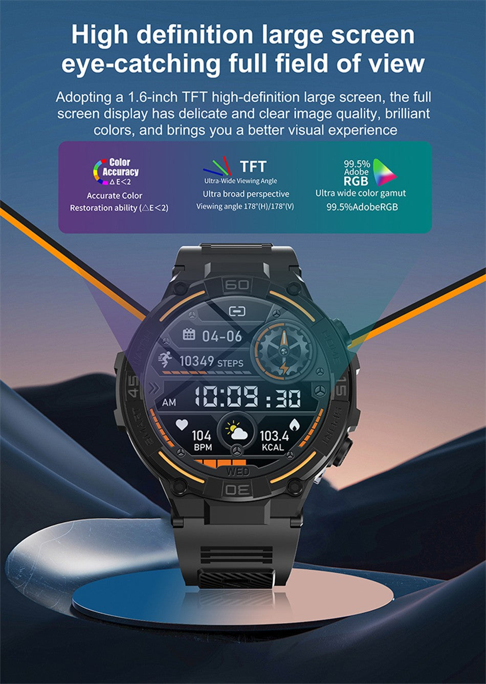Smartwatch Militar de Outdoor 2025 Novo GPS Display Ultra HD de 1.52" Chamada Bluetooth Frequência Cardíaca IP69K À Prova D'água AI Smartwatch Masculino