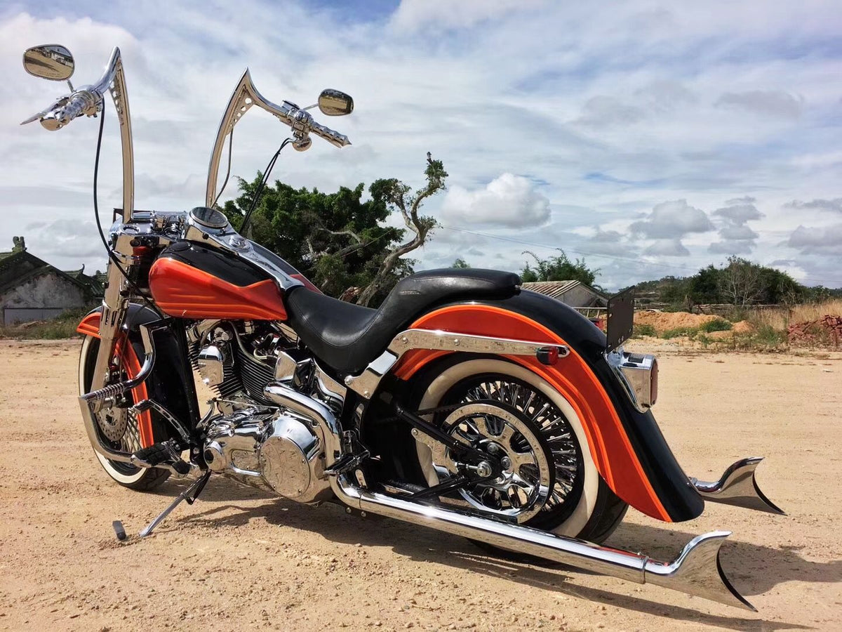 Motorcycle Exhaust Pipe Dual Exhaust System Kit For Harley Softail Fatboy FLSTF Deluxe 2007-2017 Breakout FXSB 13-16 Accessories