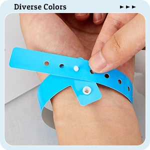1000 Pcs Neon Wristbands for Events Multicolor Vinyl Wristband Plastic Arm Band Identification Wristband with Snap for Party