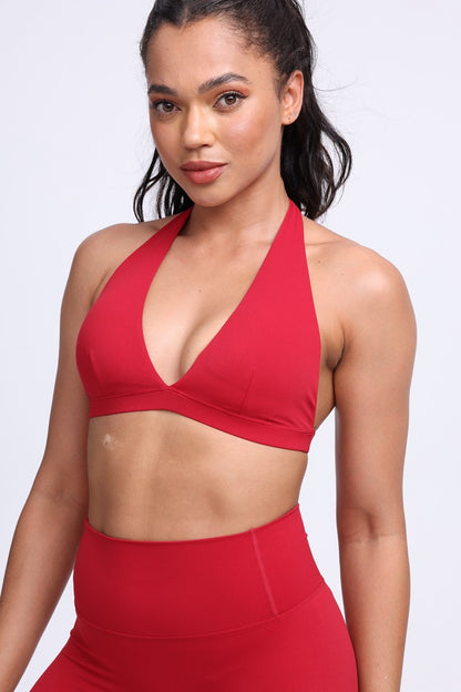 DIAS FIT JOY -Neck Hanging Neck Naked Feeling Yoga Bra for Running Fitness Cycling - Breathable Comfortable Sports Bra for Women