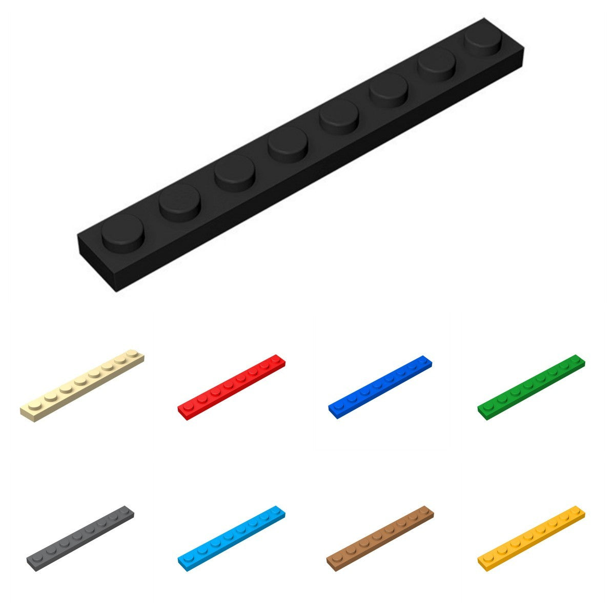 10 Peças Quebra-Cabeça Partícula 3460 Placa 1x8 Bloco de Montar Kit Pneu de Alta Tecnologia Placa de Luz de Prancha Brinquedos Presentes