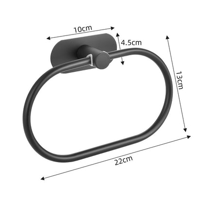 Self-adhesive Bathroom Towel Ring Hook Hardware Accessories Storage Holder Stainless Steel Hand Towel Holder Modern Round Towel