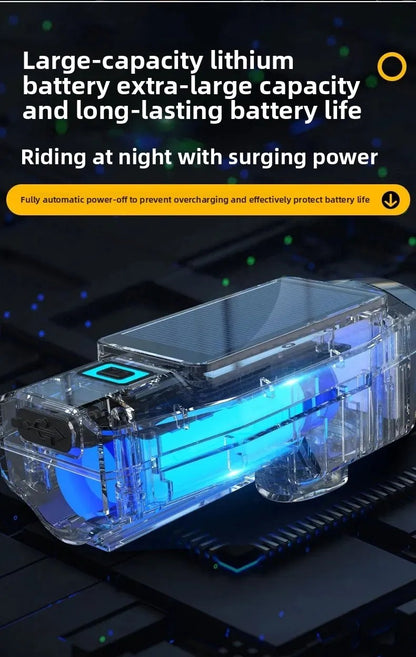 BUCKLOS Bike Light Solar Power Bicycle Front Light Highlight LED with Colorful Side Lamp Cycling Lights Bicycle Accessories