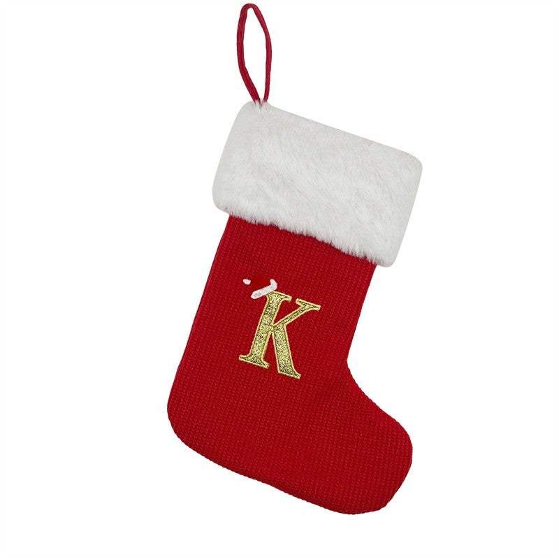 Christmas Alphabet Knitting Socks Christmas Tree Ornaments Christmas Decorations For Home 2024 Navidad Noel 2025Xmas Gift