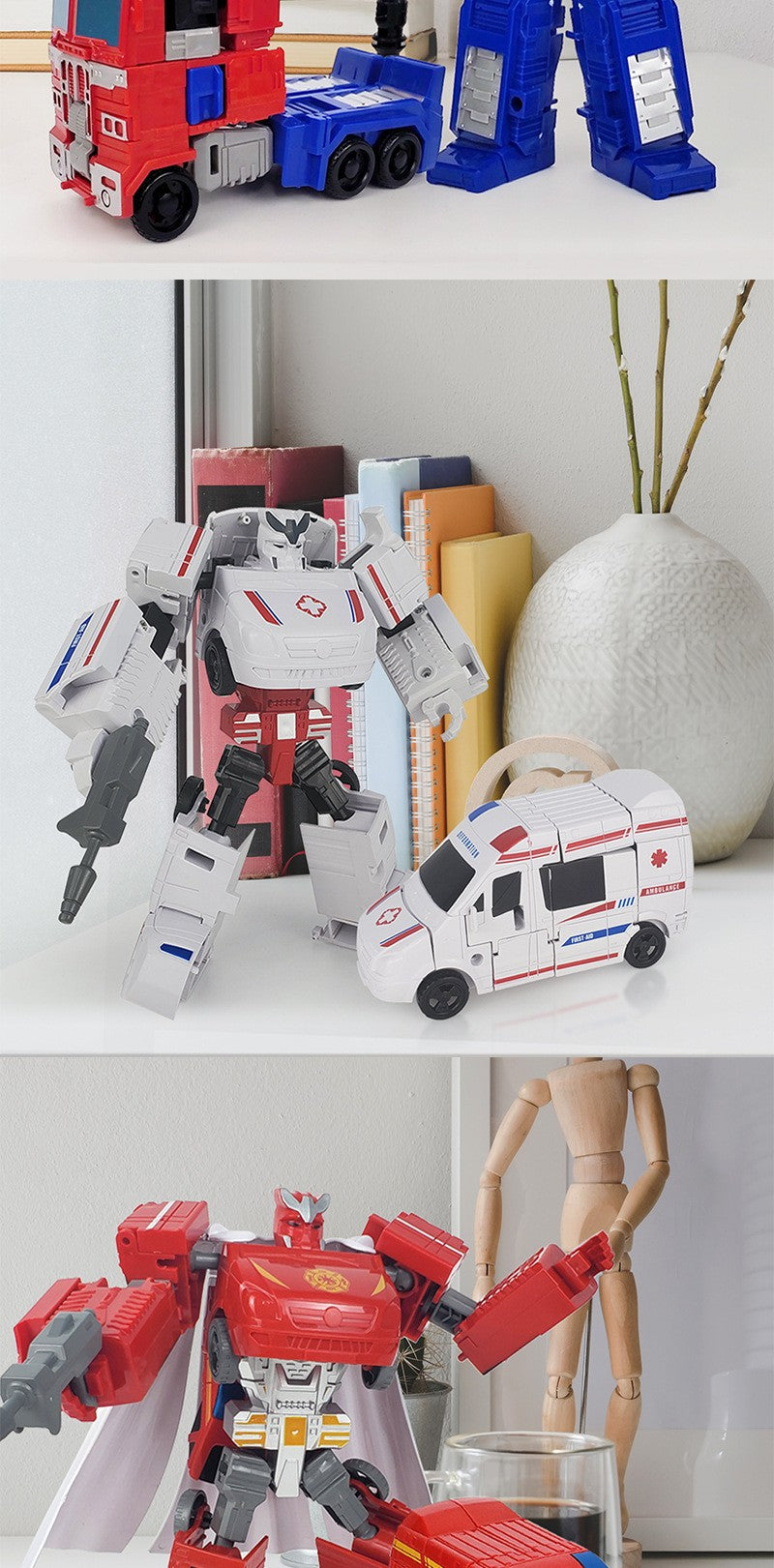 WEIJIANG NOVO 20CM Transformação Anime Boneco de Ação Brinquedos de Filme Plástico ABS Robô Carro Avião Tanque Legal Modelo Presente para Meninos
