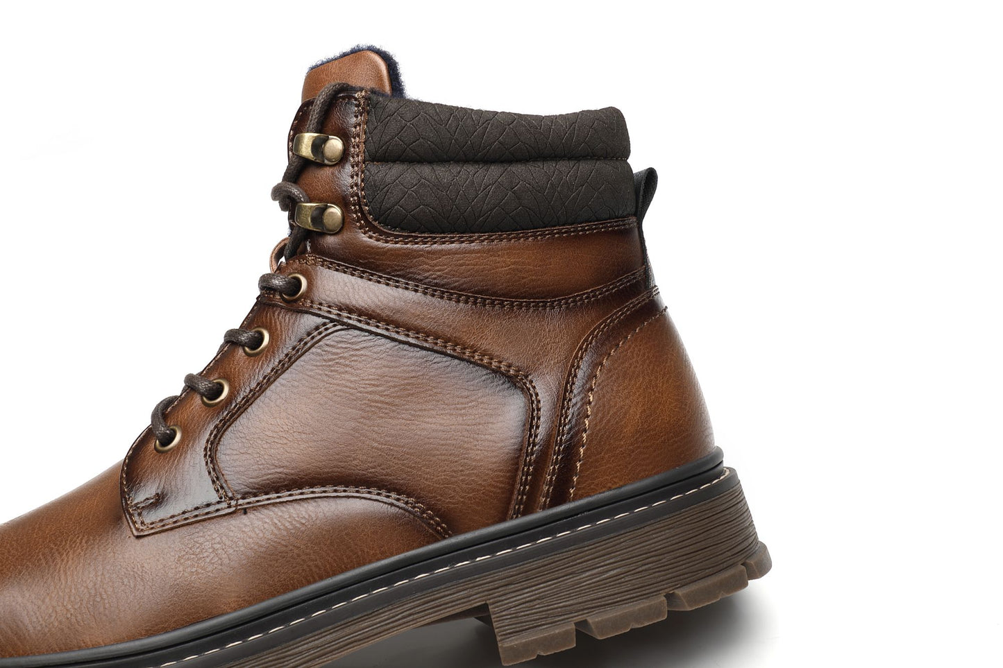 BHKH Botas Masculinas de Inverno da Moda botins Zíper Cadarço Botas de Tornozelo Sapatos Sociais Vintage de Negócios Sapatos Casuais de Couro Para Homens