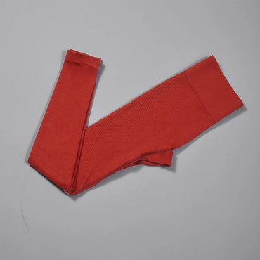 Women Ribbed Yoga Pants High Waisted Gym Leggings Sport ? Fitness Seamless Female Legging Control Running Training Tights