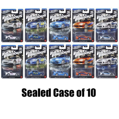 Hot Wheels HNR88-L Fast & Furious Series Alloy Cars,Lancer Evolution,Honda S2000,Nissan Silvia,1:64 Collectors Toy Gift for Kids