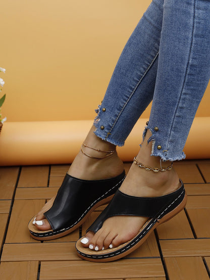 Women Sandals Summer Outdoor Leisure Comfy Wedge Sandals Ladies Slip on Orthopedic Bunion Corrector Slippers Sandalias De Mujer