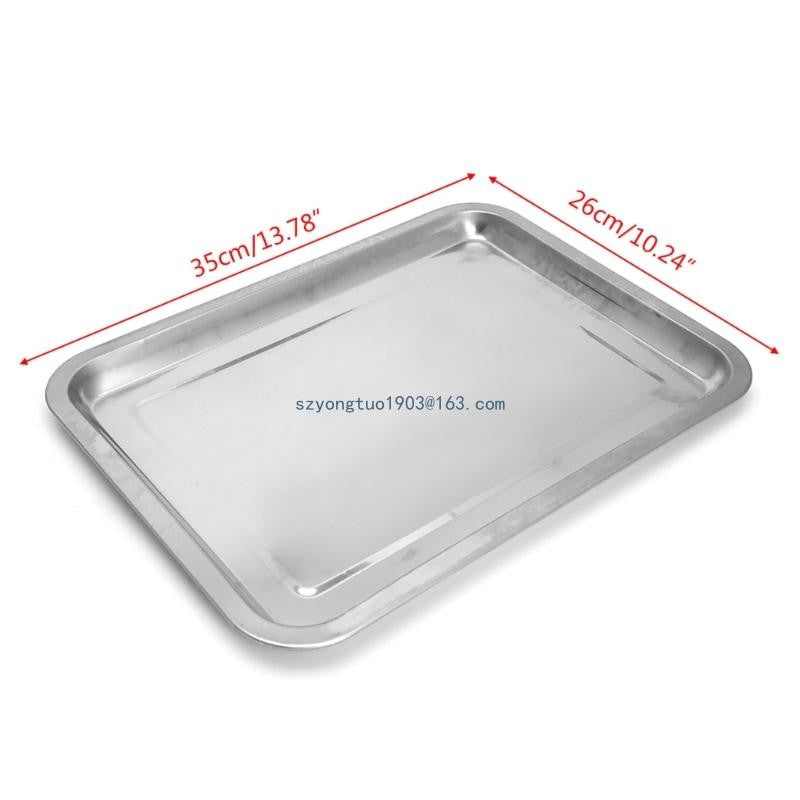 Stainless Steel Rectangular Plate Barbecue Grilled Fish Tray BBQ Container