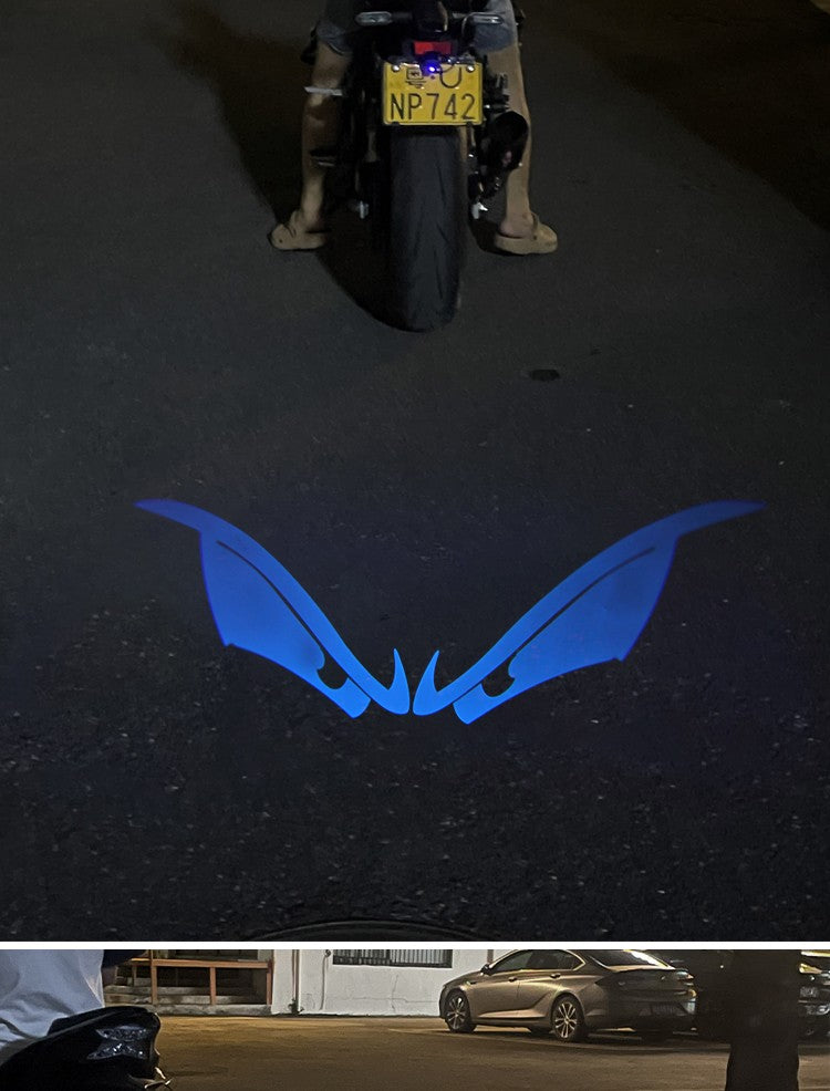 Luzes de Projeção Traseira de LED para Motocicleta Olho de Diabo Luzes de Chão para Veículos Elétricos Luzes Ambiente de LED Luz de Aviso de Alto Brilho