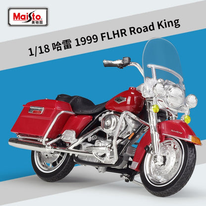 Maisto 1:18 Harley Road King 1999 FLHR Road King Imitação Liga Modelo de Motocicleta com Base Coleção de Presente de Brinquedo para Exibição