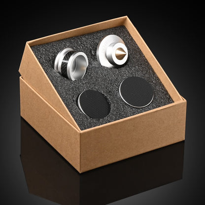 HiFi 4Pcs Speaker Spike Suporte Pés Almofadas Liga de Alumínio Mixer Fibra de Carbono Ajustável Pinos Amortecedores para Caixas de Som