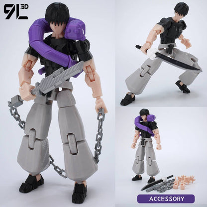 9L3D Anime Impresso Jujutsu Kaisen Sukuna Yuji Yuta Satoru Gojo Bonecos Sorte Dummy 13 Articulados para Modelagem Brinquedos Manequins