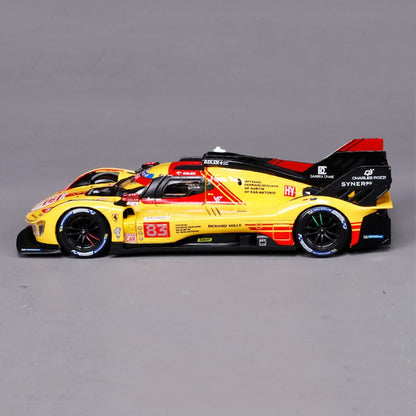 New In Stock Bburago 1:43 24h Le Mans Ferrari 499p 2024 #83 Includes Base And Acrylic Box Alloy Miniature Diecast Model Toys