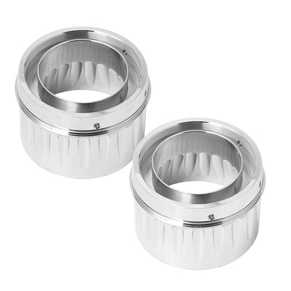 Motorcycle Pair Billet Aluminum Slip On 4.4" Exhaust Mufflers Tips End Caps For Harley CVO Touring Electra Glide 1995-2021