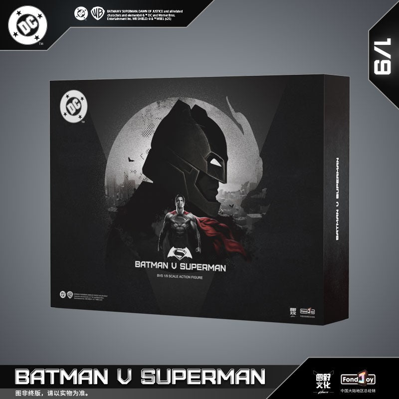 Novo conjunto de figuras Fondjoy BVS, Boneco de Ação Batman Blindado, Superman com Armadura Danificada 1/9 Batman V Superman: A Origem da Justiça DC Toys