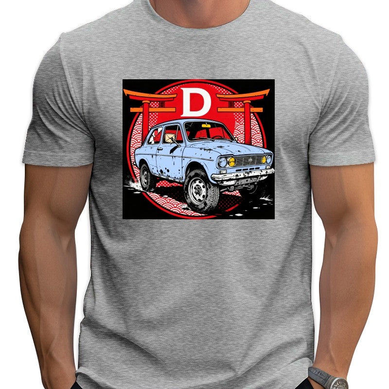 Loose large size Street racer fashion T-shirt breathable comfy crewneck Hip Hop Fun Cartoon 100% Cotton Top