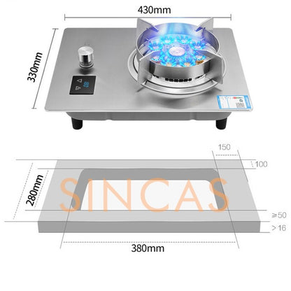Gas Stove Single Stove Household Desktop Liquefied Gas Natural Gas Stove Embedded Stainless Steel Fierce Fire Stove Burner Stove