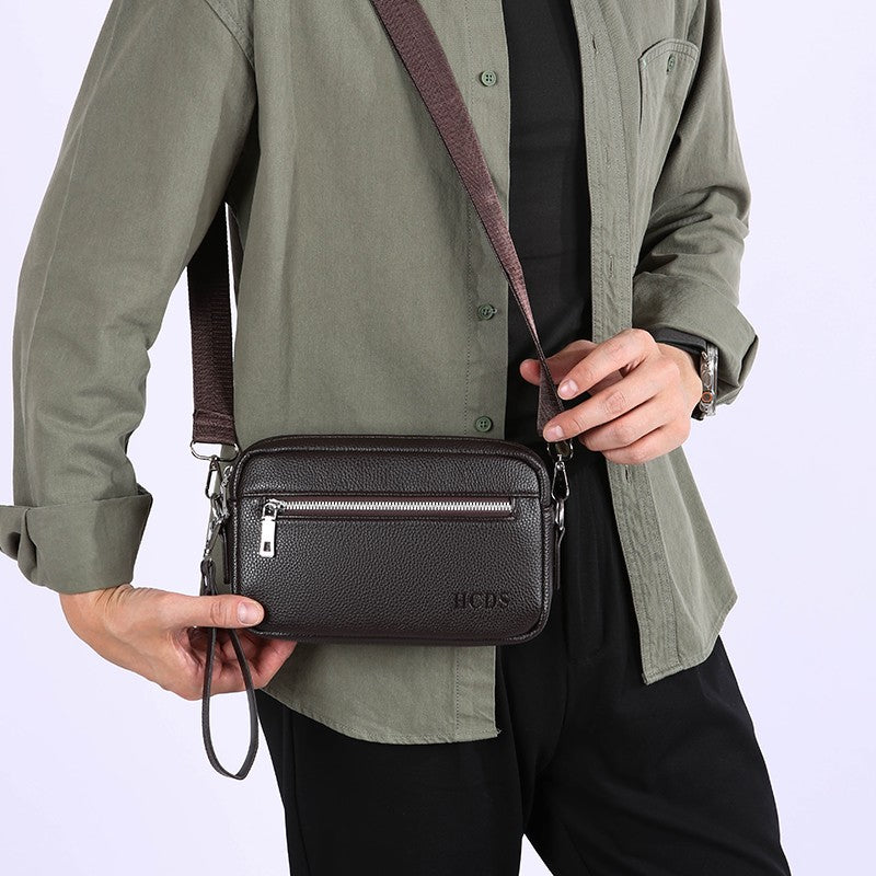 New Style Hand-Held Men's Bag - Trendy Large-Capacity Waterproof Shoulder Bag Casual And Versatile Cross-Body Bag
