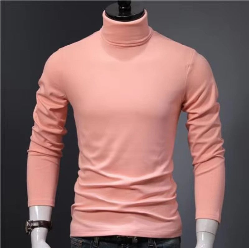 Winter Thermal Underwear Men High Collar Modal Plain Undershirts Man Warm Turtleneck Pullover Long Sleeve Tops Clothes Termico