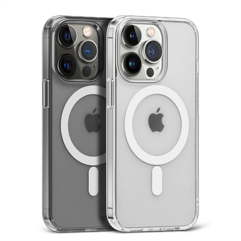 Capa Magnética Transparente Para APPLE iPhone 16 17 15 14 13 12 11 Pro Max 16 Plus 17 Air 16e Compatível Com Carregamento Sem Fio Magsafe