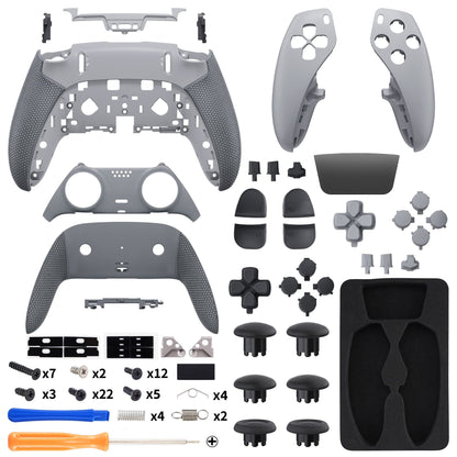 eXtremeRate Beyond-ARC Full Set Shell & Buttons for ps5 Edge Controller, Rubberized Grip Back Plate, Faceplate, Clip Shell