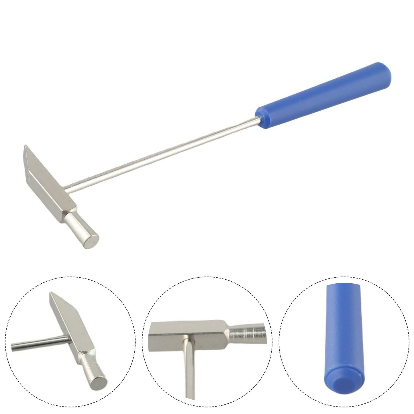 1 Martelo Pequeno Ferramenta de Reparo DIY Martelo de Borracha de Metal Martelo Portátil de Cabeça Dupla Para Reparo de Joias e Relógios Ferramentas Manuais