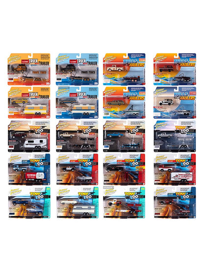 Novo em Estoque Jl 1:64 Ford Toyota Chevy Monte Carlo Transportador de Reboque Liga Miniatura Diecast Modelo Carro de Brinquedo Brinquedos Presente para Crianças